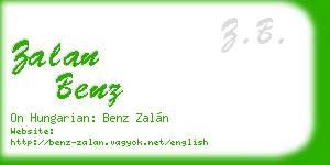 zalan benz business card